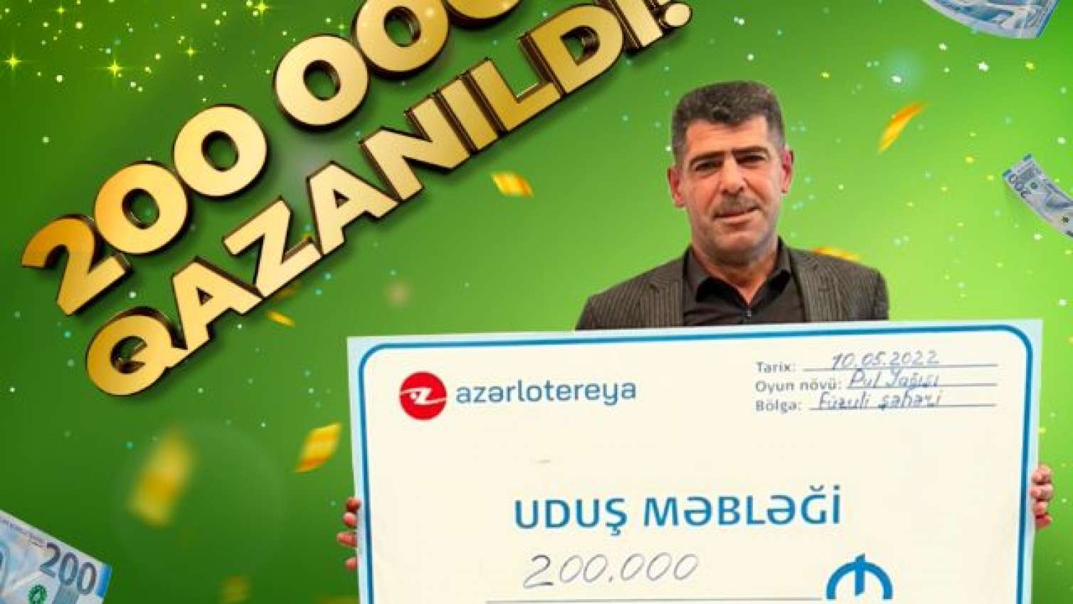 “40.000.000 Pul Yağışı” lotereyasında növbəti böyük uduş - 200.000 manat qazanıldı  