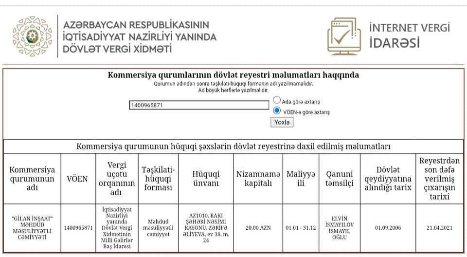 İşdən çıxarılan nazir müavininin oğlunun biznes şəbəkəsi - SİYAHI - FOTO İşdən çıxarılan nazir müavininin oğlunun biznes şəbəkəsi - SİYAHI - FOTO