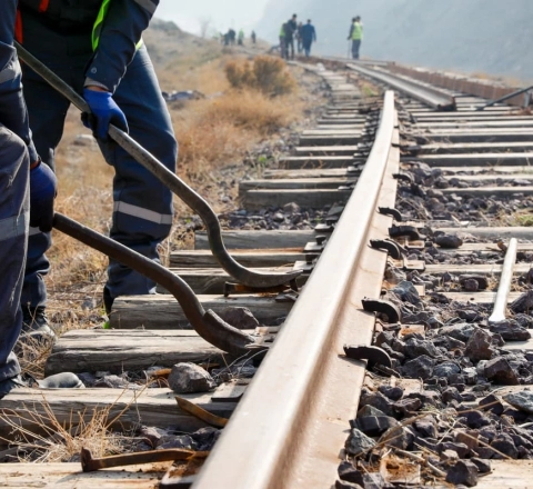 Zəngəzur dəhlizinin  dəmir yolu tikintisindən - FOTOLAR 