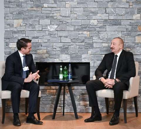 İlham Əliyev Davosda Konnor Teski ilə görüşdü – FOTOLAR 