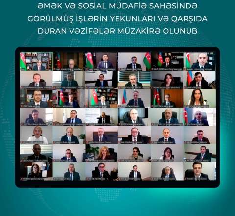 Əmək və sosial müdafiə sahəsində görülmüş işlərin yekunları müzakirə olundu 