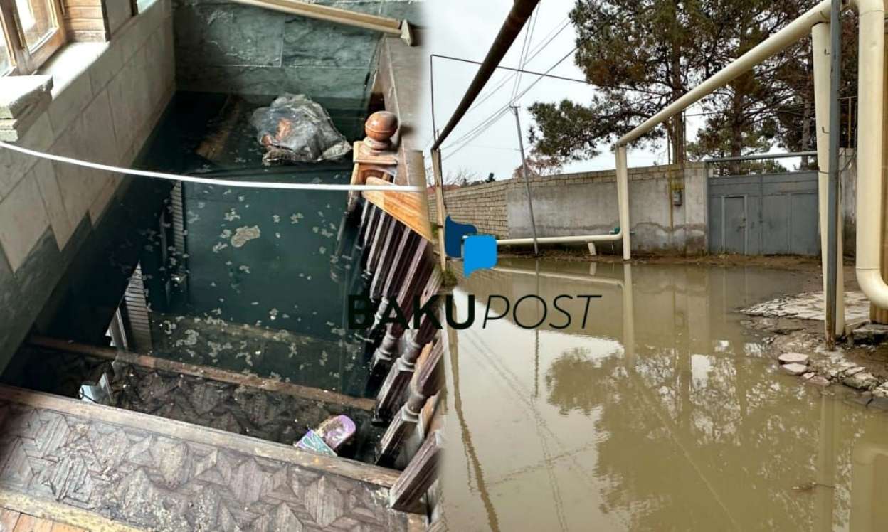 Mərdəkanda çirkab suları evlərə dolur -  Sakinlər PA rəhbərinə müraciət etdi - FOTO