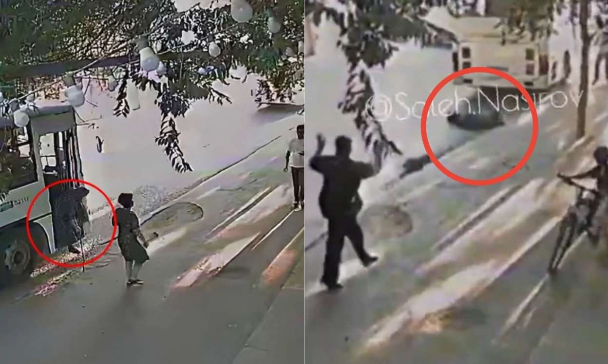 Bakıda avtobus 75 yaşlı qadının üstündən keçdi - ANBAAN VİDEO