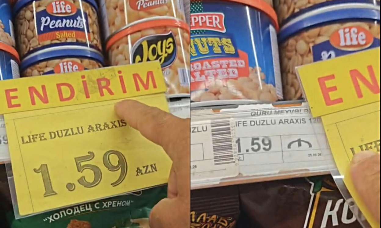 Bakıda marketdə “endirim” fırıldağı:  Müştəri görüntülər yaydı