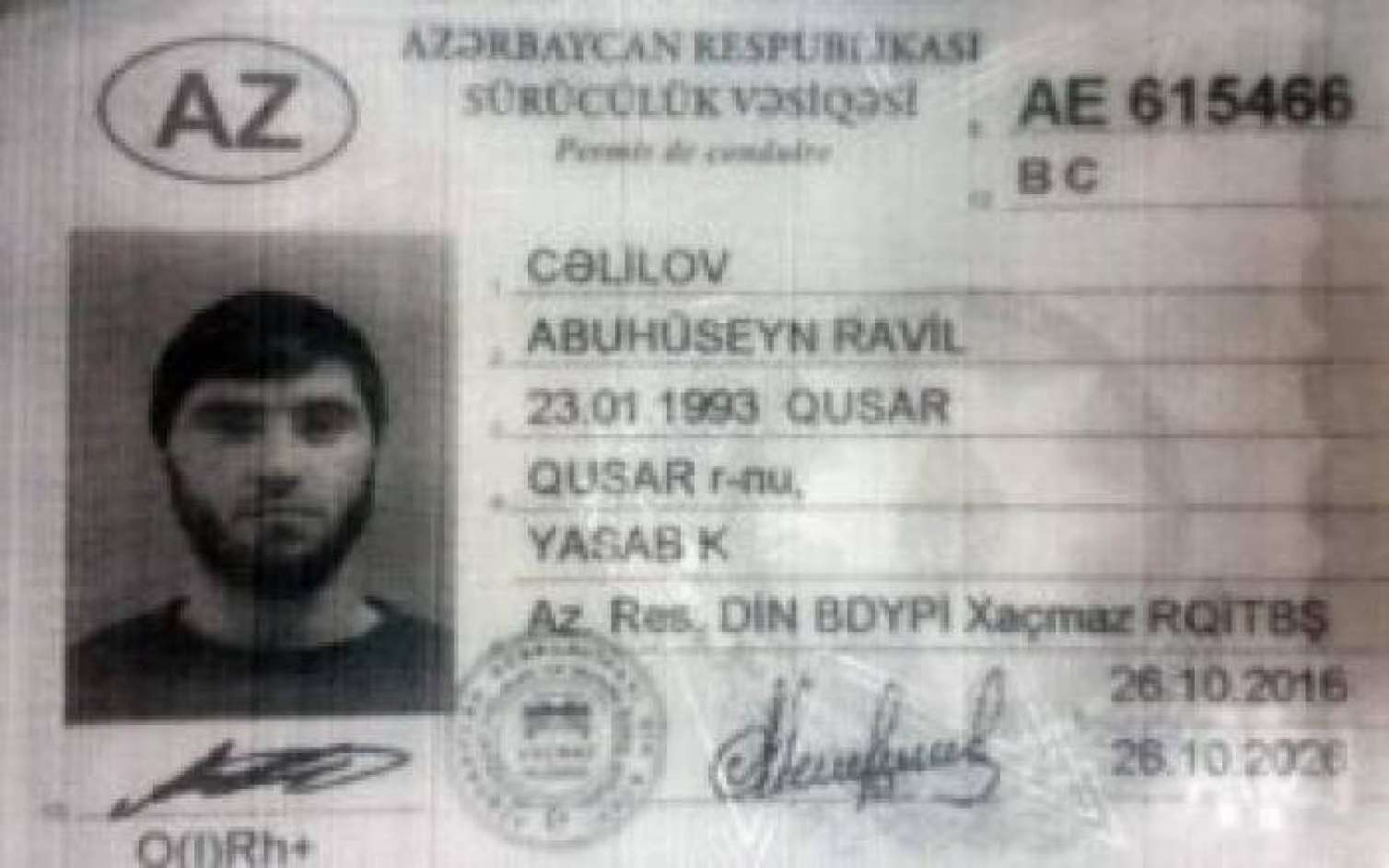 AKP-nin qurultayında terror hazırlayan İŞİD-çi Qusar sakinidir 