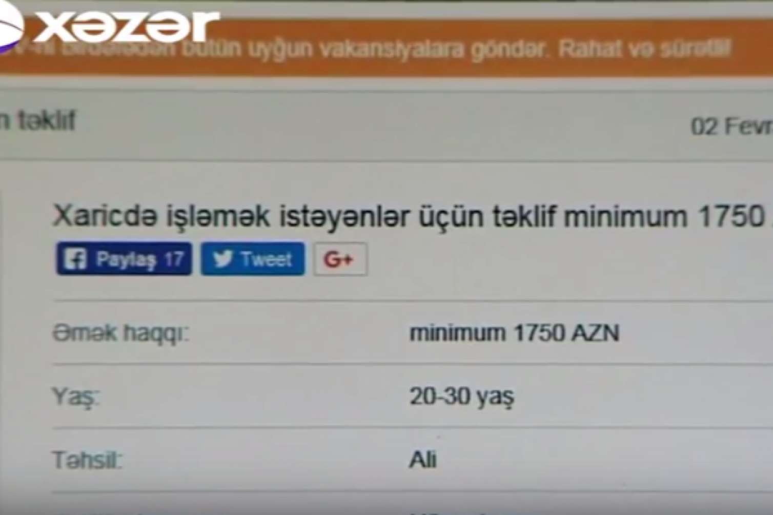 Şirin vədlər və xaricdə iş elanları -  Diqqətli olun!/ VİDEO