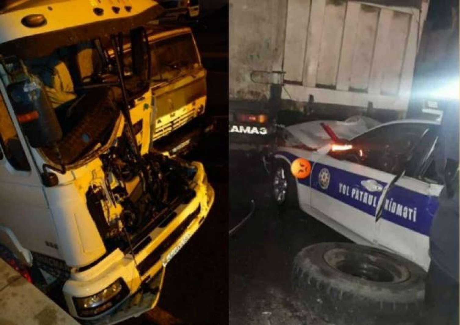  - YPX avtomobili 2 yük maşınına çırpıldı/ VİDEO+FOTOLAR Bakıda ağır qəza