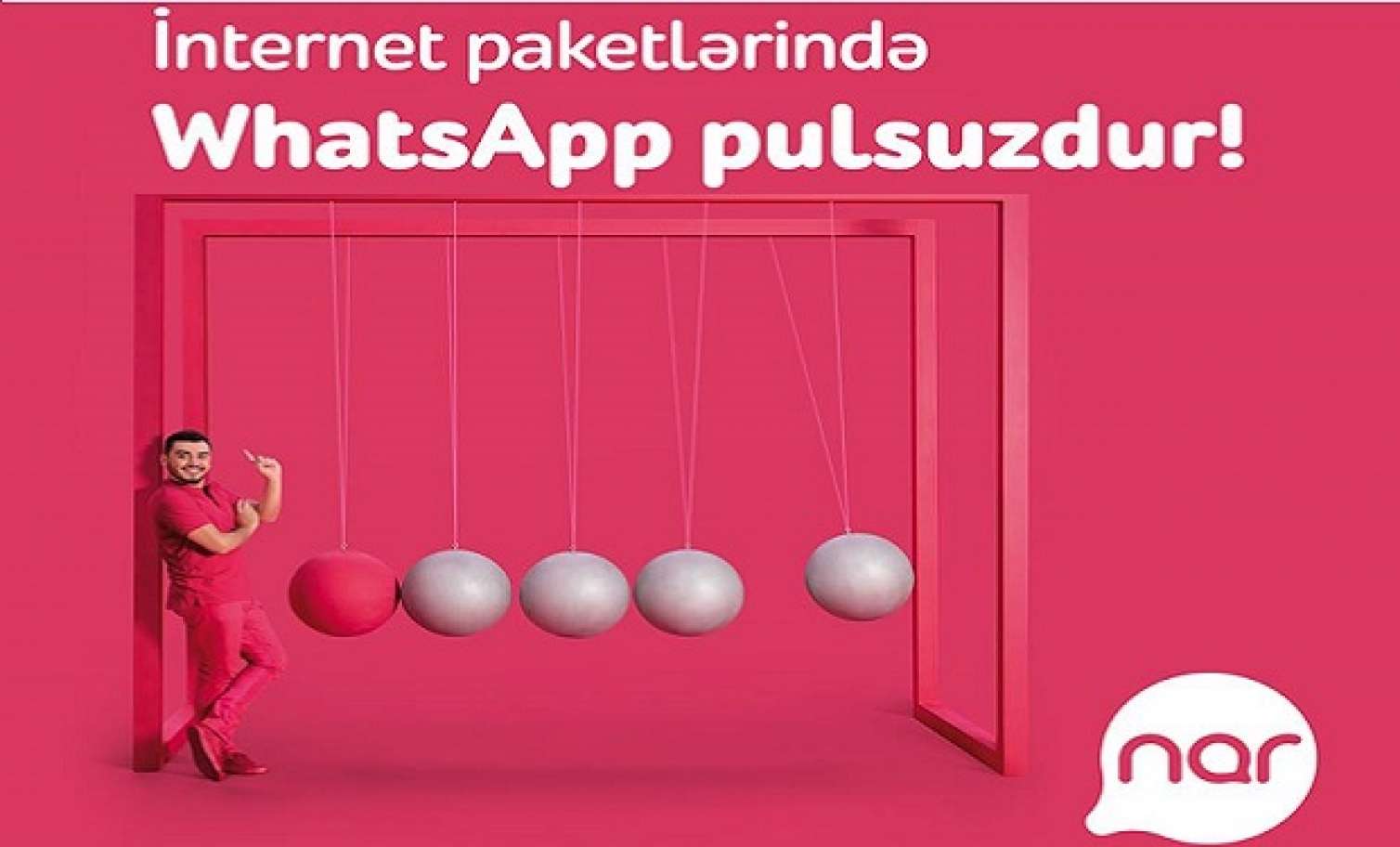 “Nar” abunəçiləri “WhatsApp”-dan pulsuz istifadə edir 