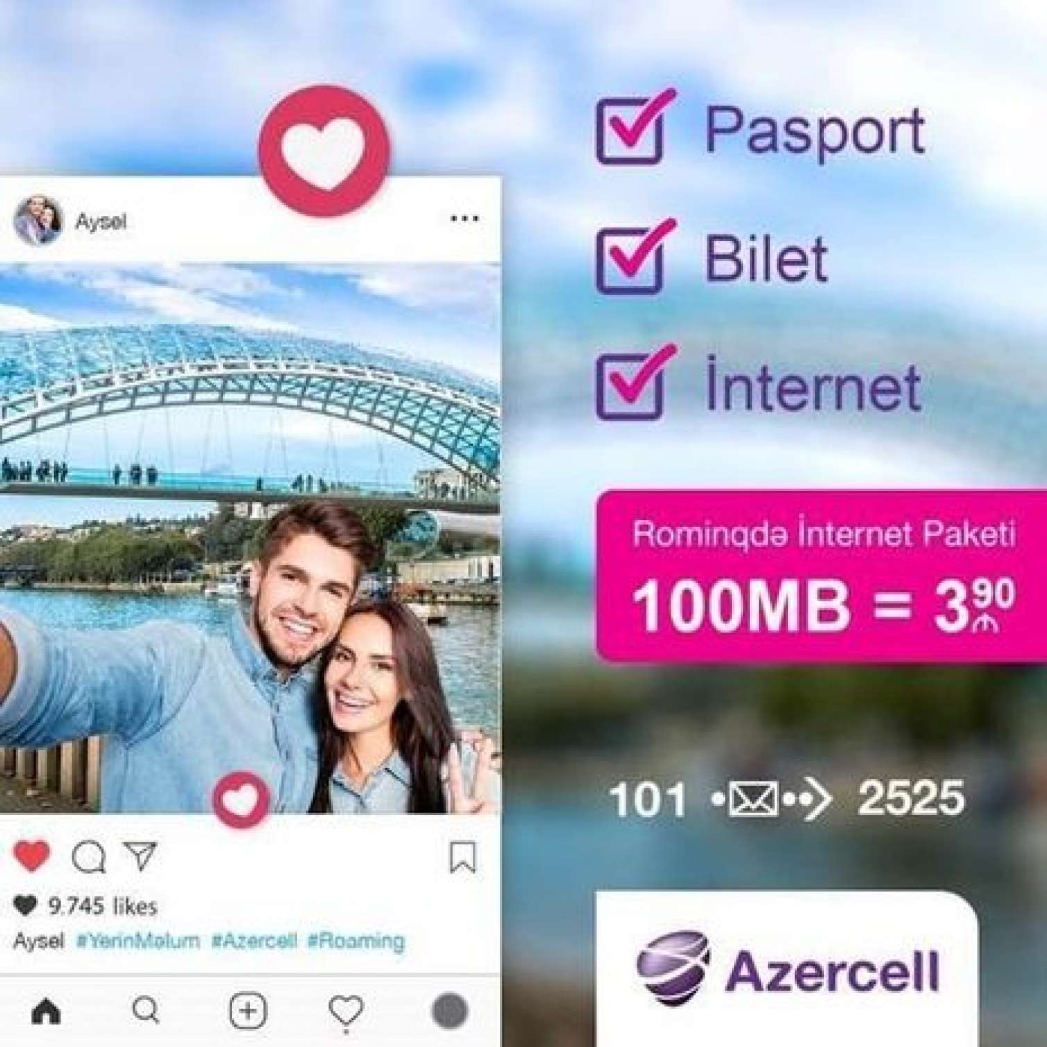 “Azercell” ilə ən sərfəli Rominq İnternet paketlərindən faydalanın 