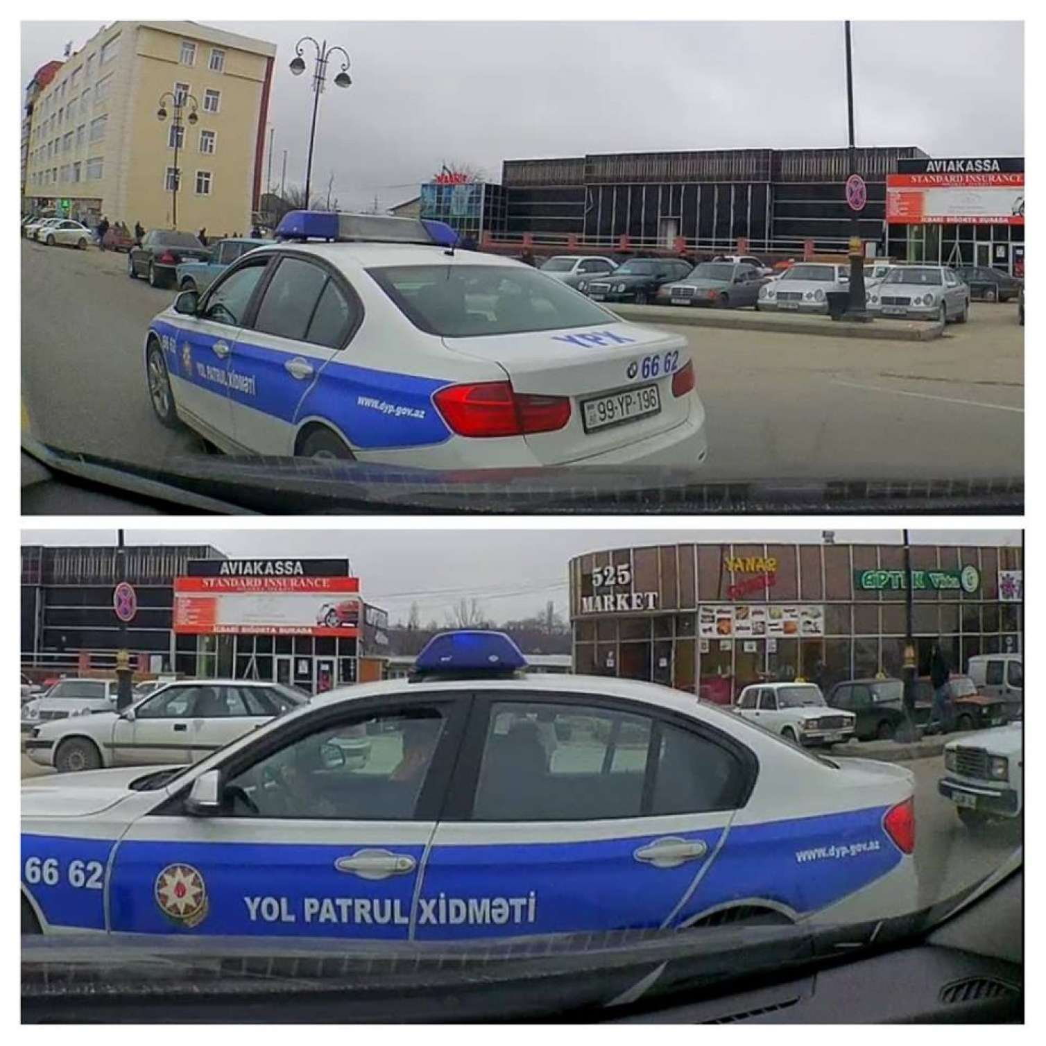 Yol polisi eyni anda iki qaydanı pozdu  - FOTO/VİDEO
