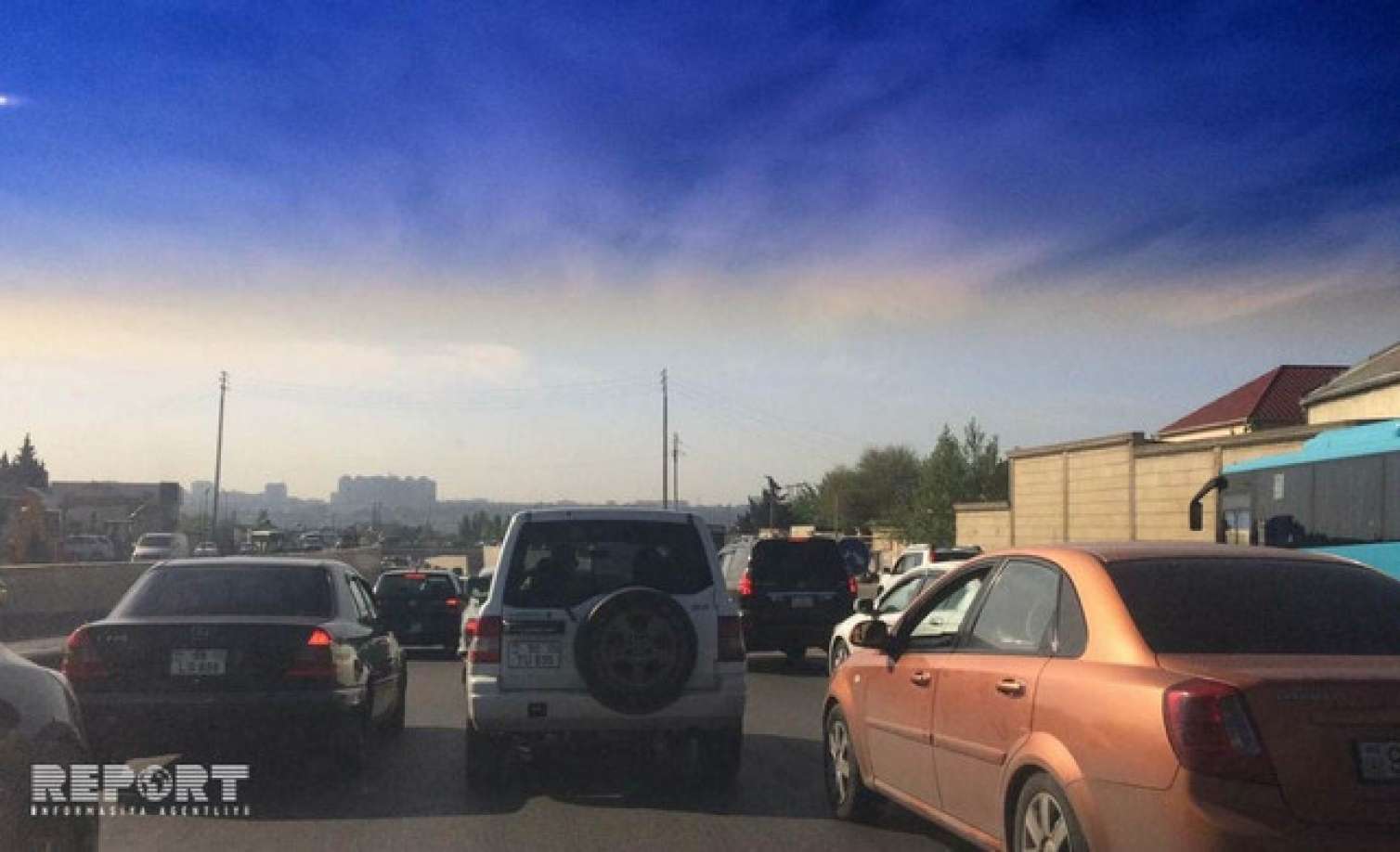 Bakı-Sumqayıt yolunda böyük tıxac  - FOTO