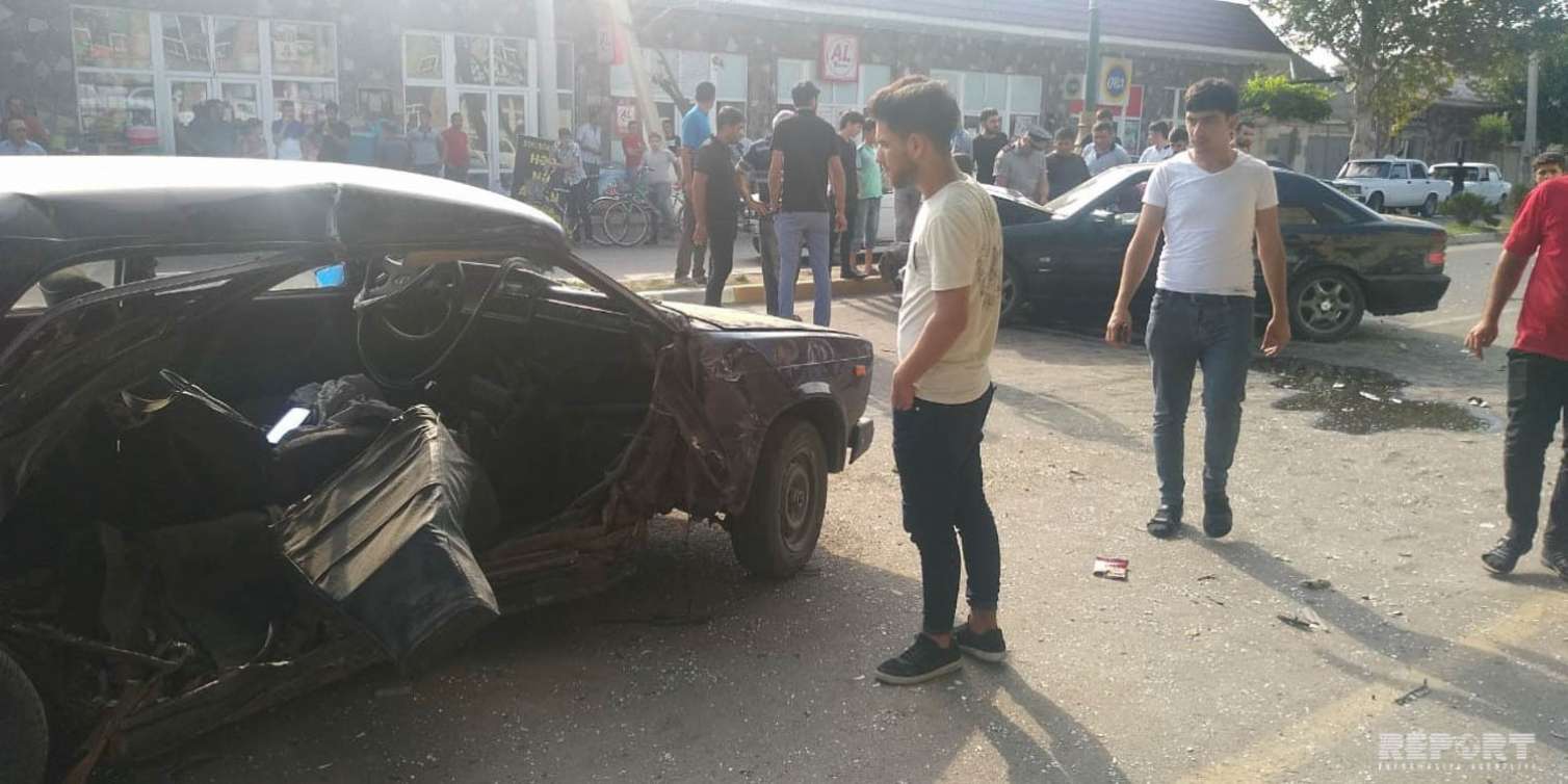 İmişlidə yol qəzası - Xəsarət alan var -  FOTOLAR