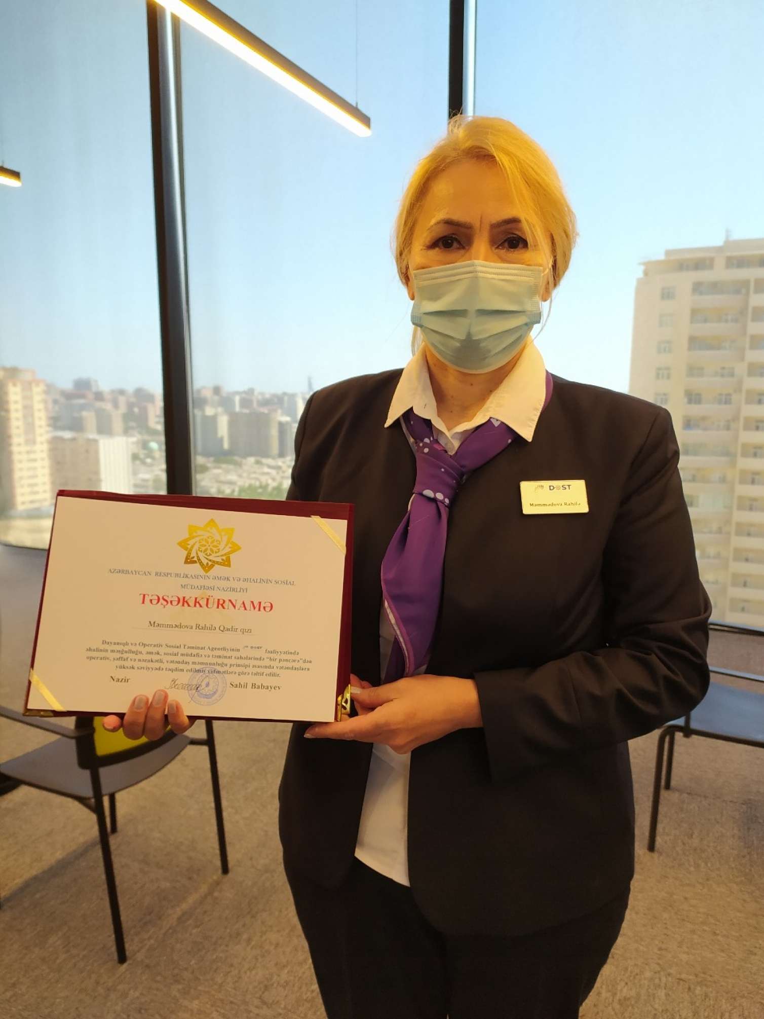DOST Agentliyinin əməkdaşları təşəkkürnamələr ilə təltif edildi  