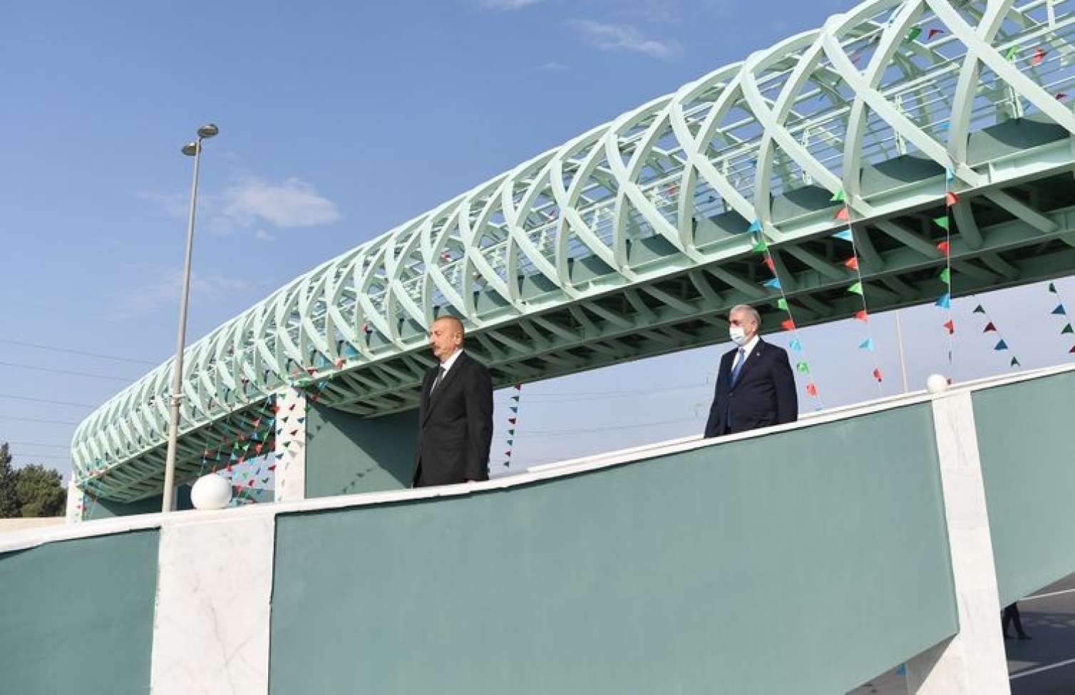 Prezident piyada keçidinin açılışında  - FOTOLAR - Yenilənib