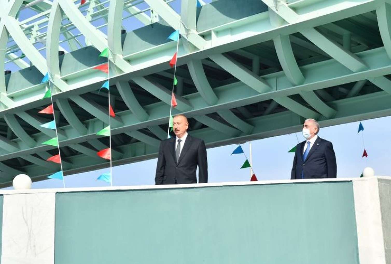 Prezident piyada keçidinin açılışında  - FOTOLAR - Yenilənib