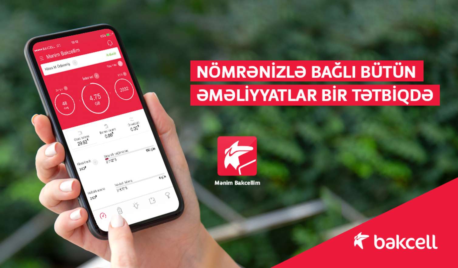 Mobil nömrə hesabınızı idarə etmək üçün ən rahat həll  - “Mənim Bakcellim”