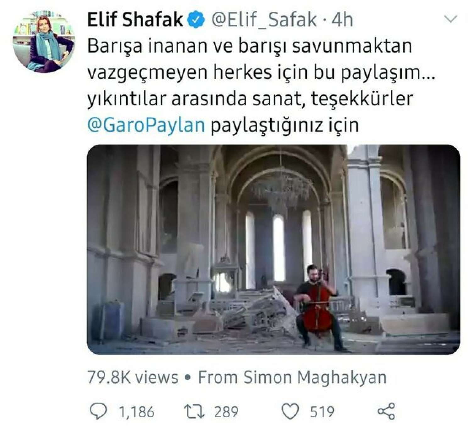 Elif Şafak ermənilərə DƏSTƏK OLDU -  FOTO