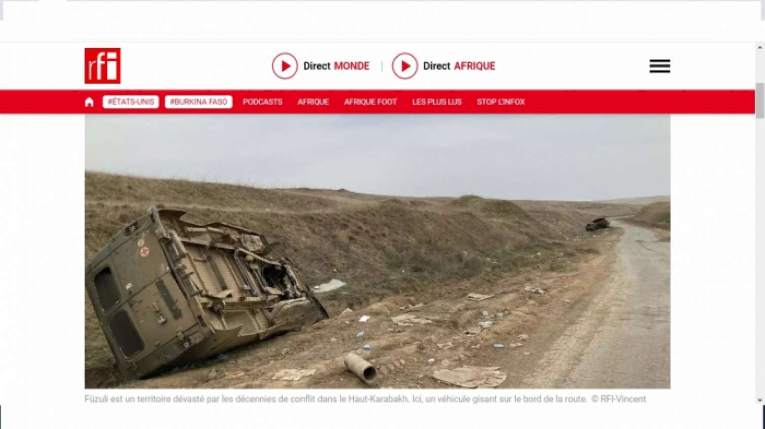 Fransa radiosu Füzulidən reportaj hazırladı 