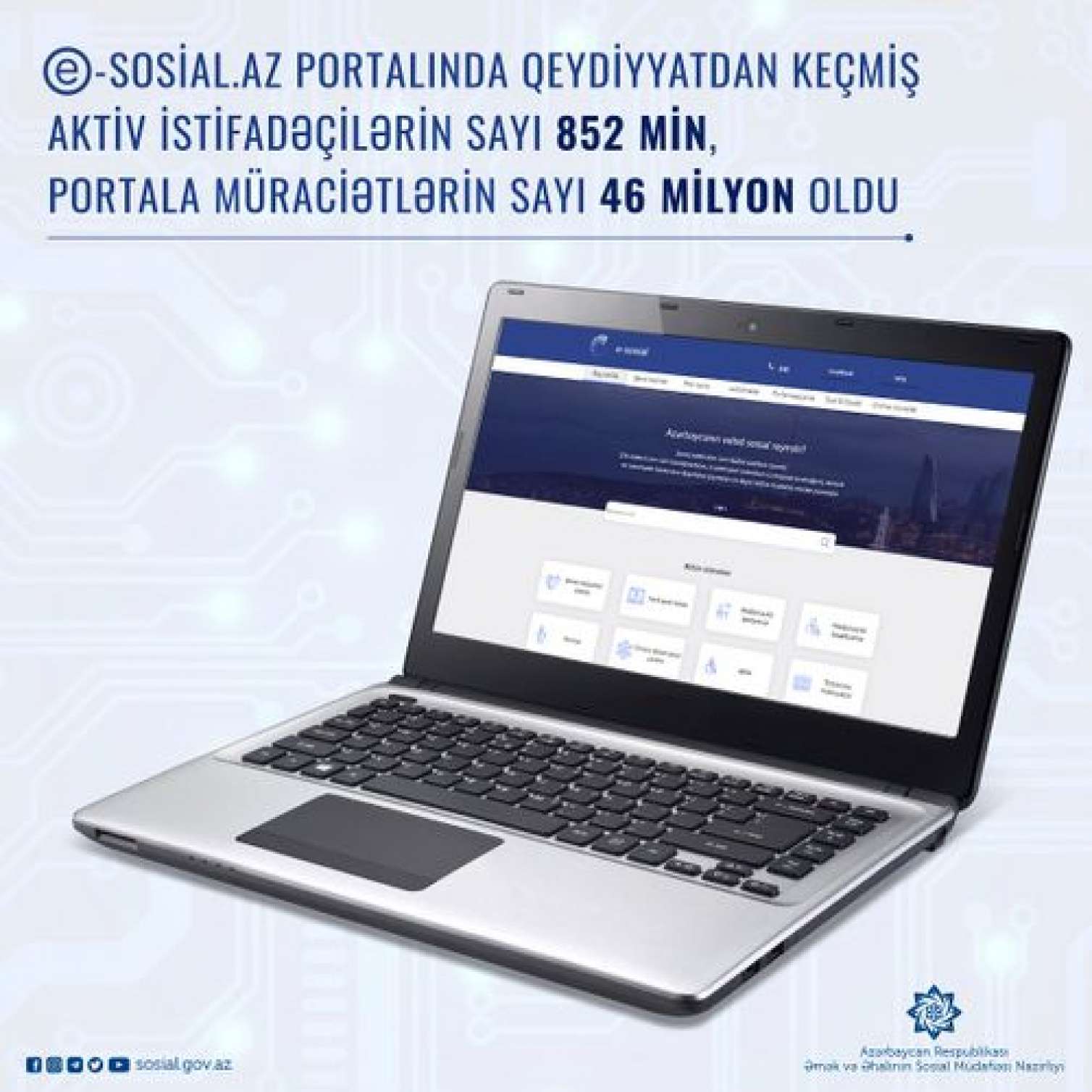 E-sosial.az portalında istifadəçi sayı 852 minə çatdı 