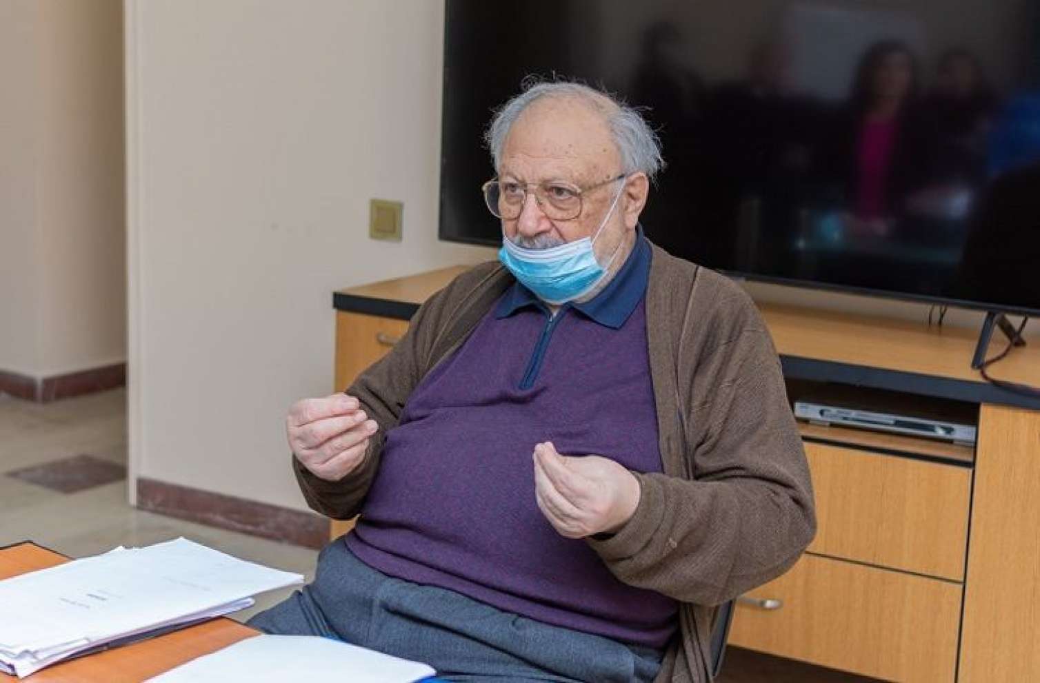 Rüstəm İbrahimbəyov dərs keçdi -  FOTOLAR