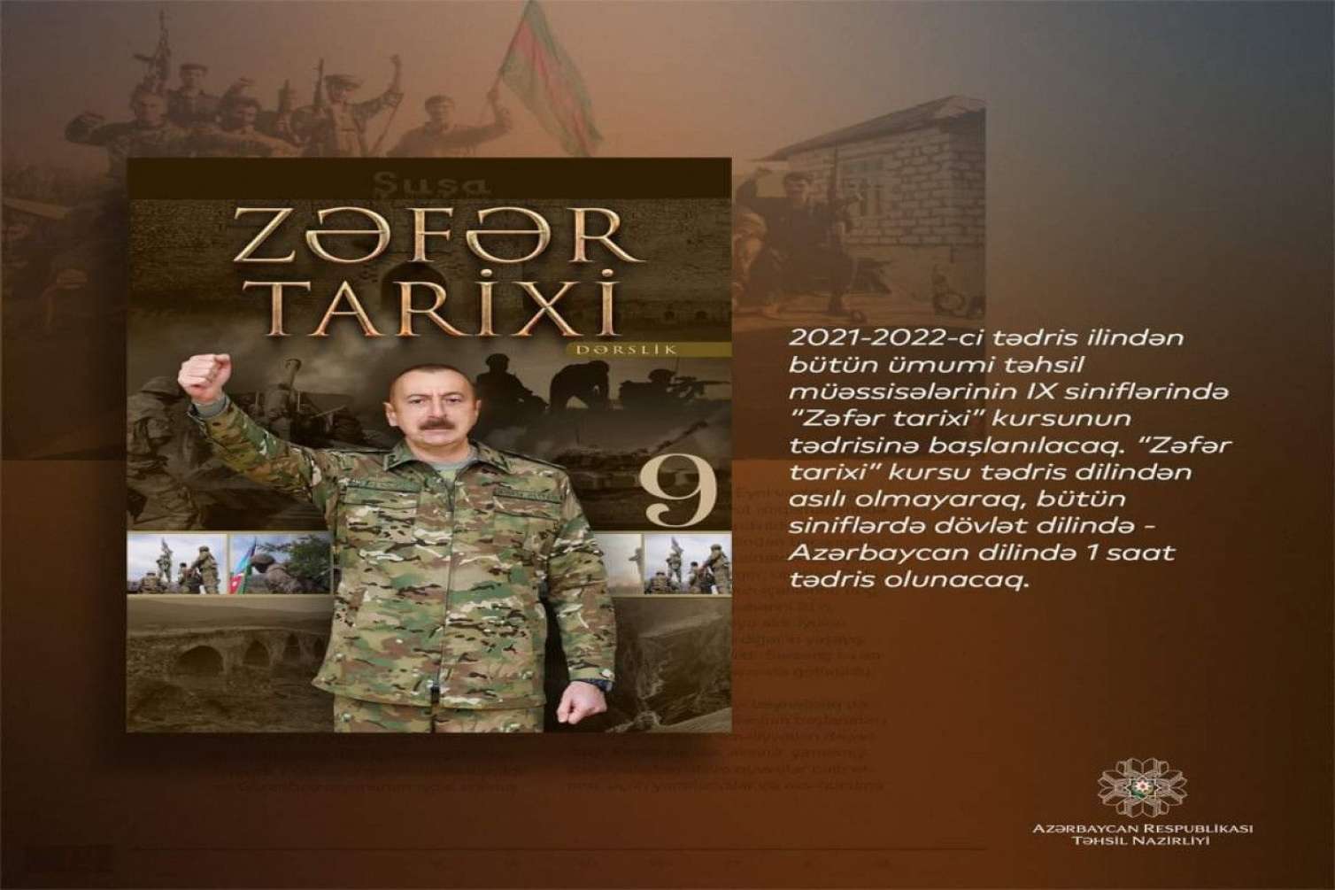 “Zəfər tarixi” yalnız azərbaycanca tədris olunacaq - FOTO 