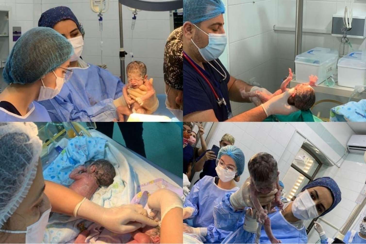 Ailənin ilki olan dördəmlər: hazırda küvəzdə saxlanılırlar -  FOTOLAR