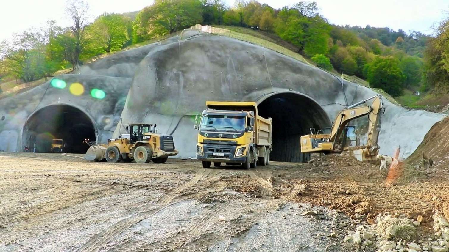 Murovdağ tunelinin inşasından  FOTOLAR