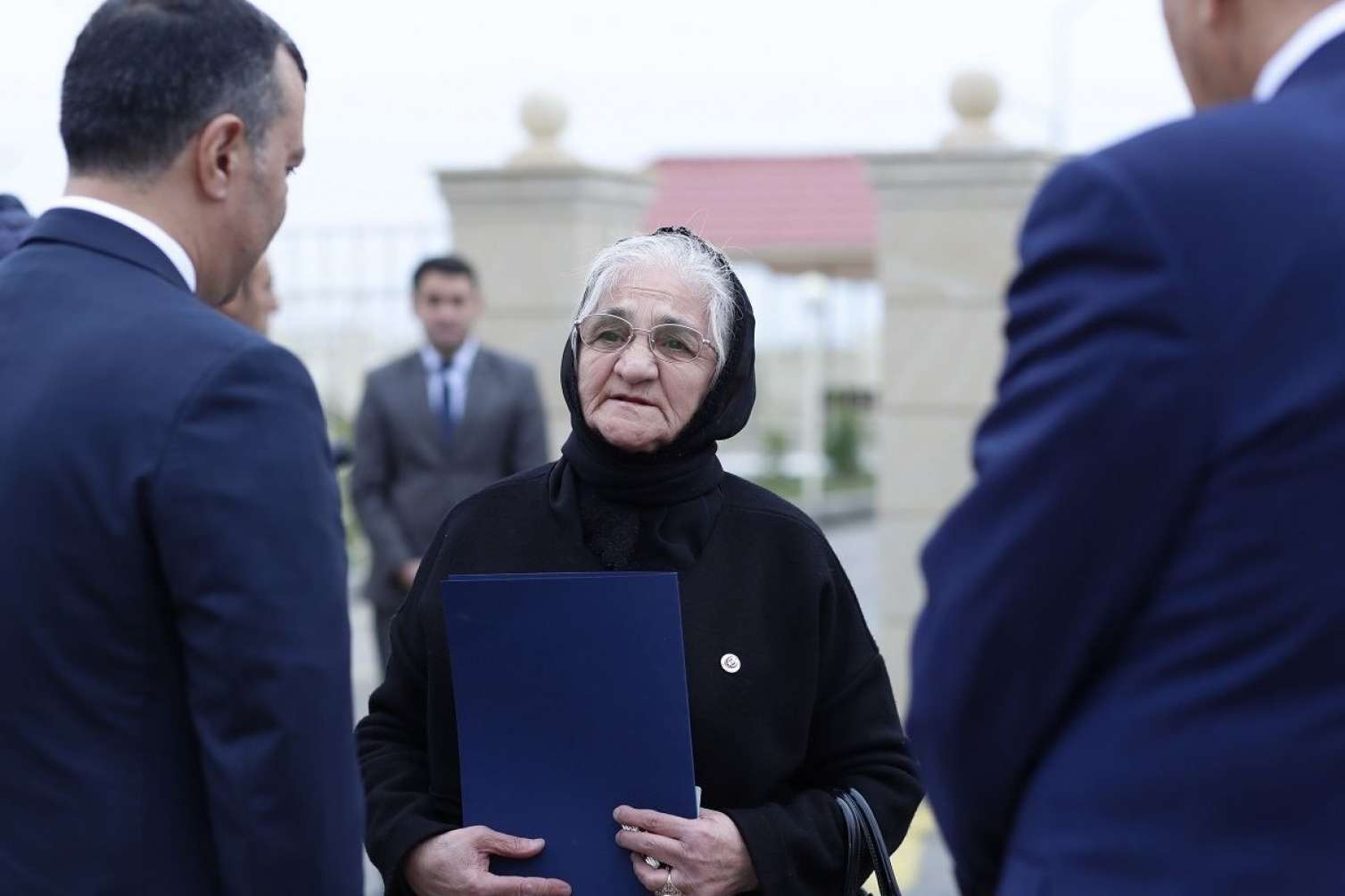 Samuxda şəhid ailələri və müharibə əlilləri üçün yeni yaşayış kompleksinin açılışı olub -  FOTOLAR