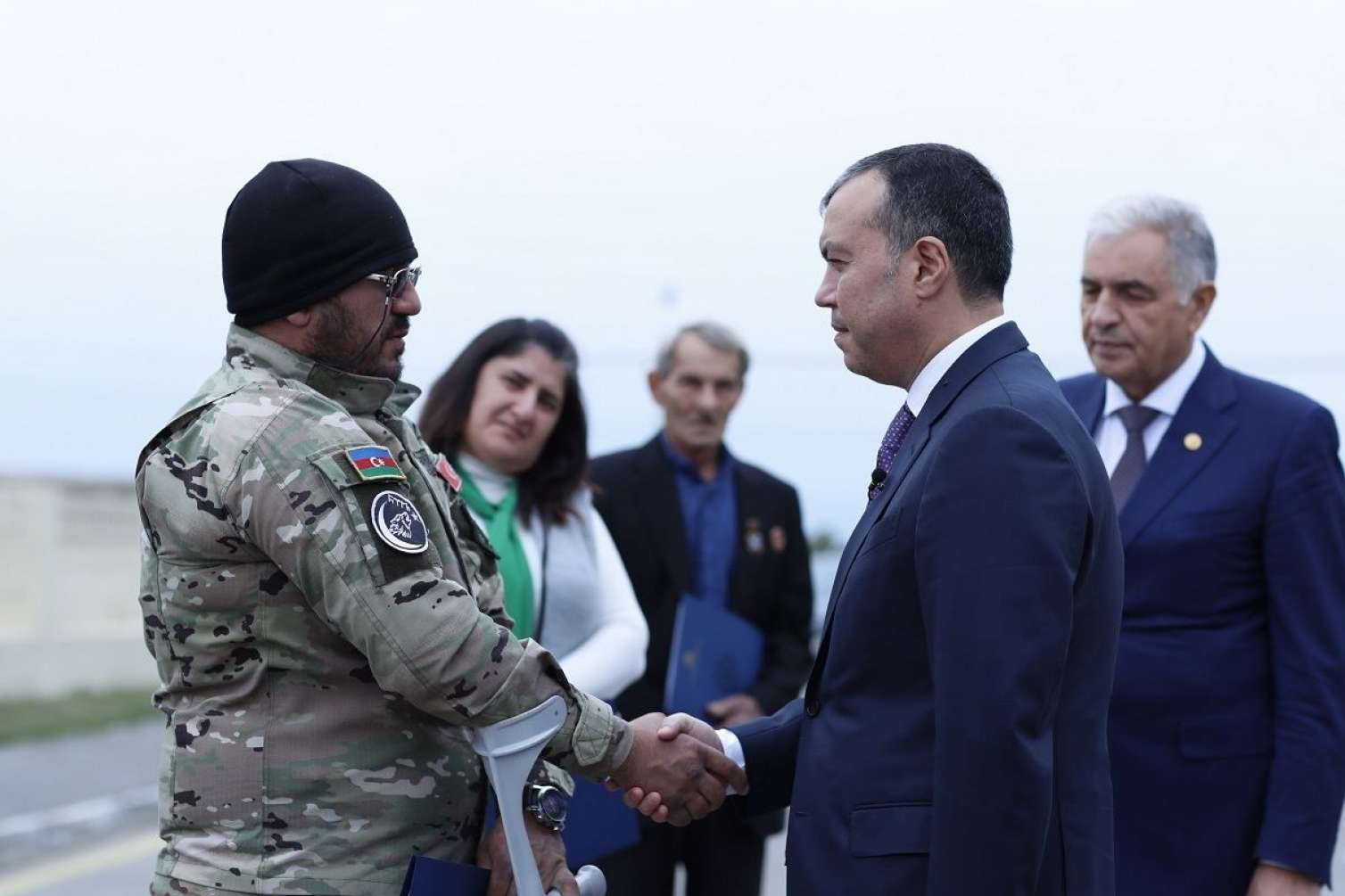 Samuxda şəhid ailələri və müharibə əlilləri üçün yeni yaşayış kompleksinin açılışı olub -  FOTOLAR