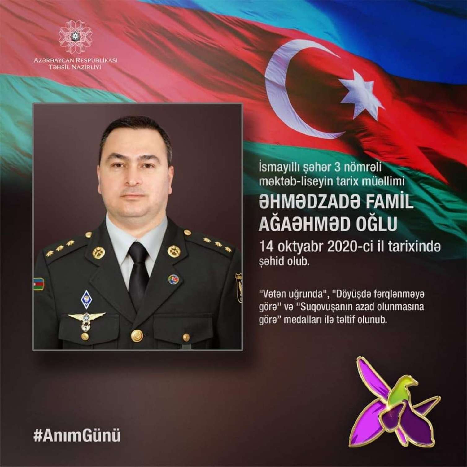 Nazir müavini şəhidin anım günündə iştirak etdi -  FOTOLAR