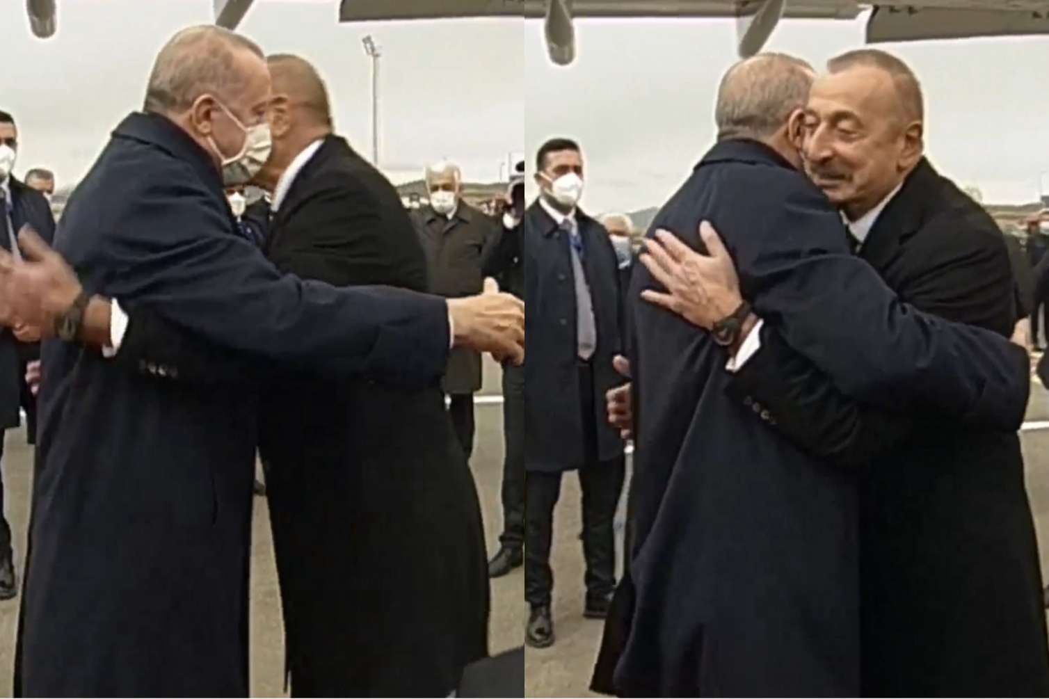 İlham Əliyev Ərdoğanı qarşıladı 