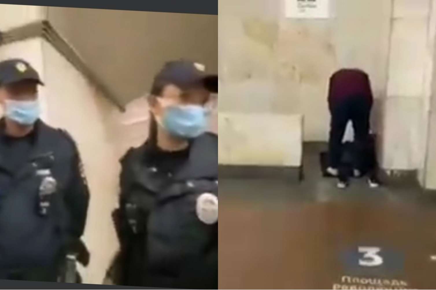 Moskva metrosunda namaz qılan şəxsi polislər belə müdafiə etdi -  VİDEO