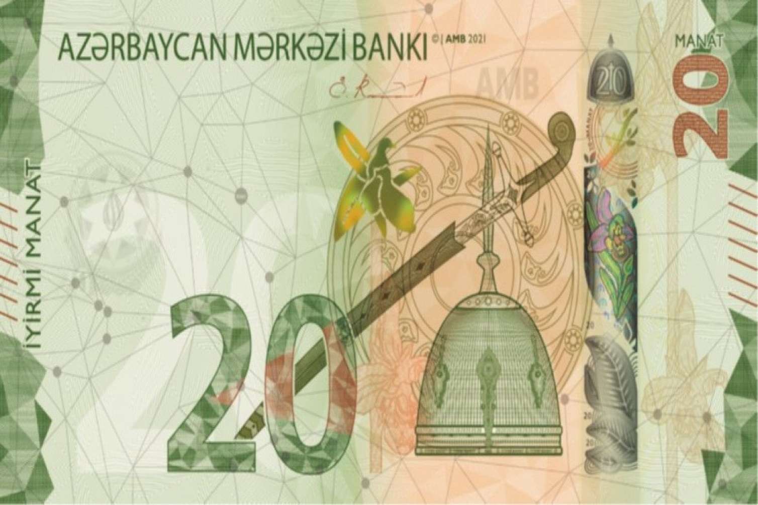 Azərbaycanda 20 manatlığın dizaynı dəyişdi - FOTO 