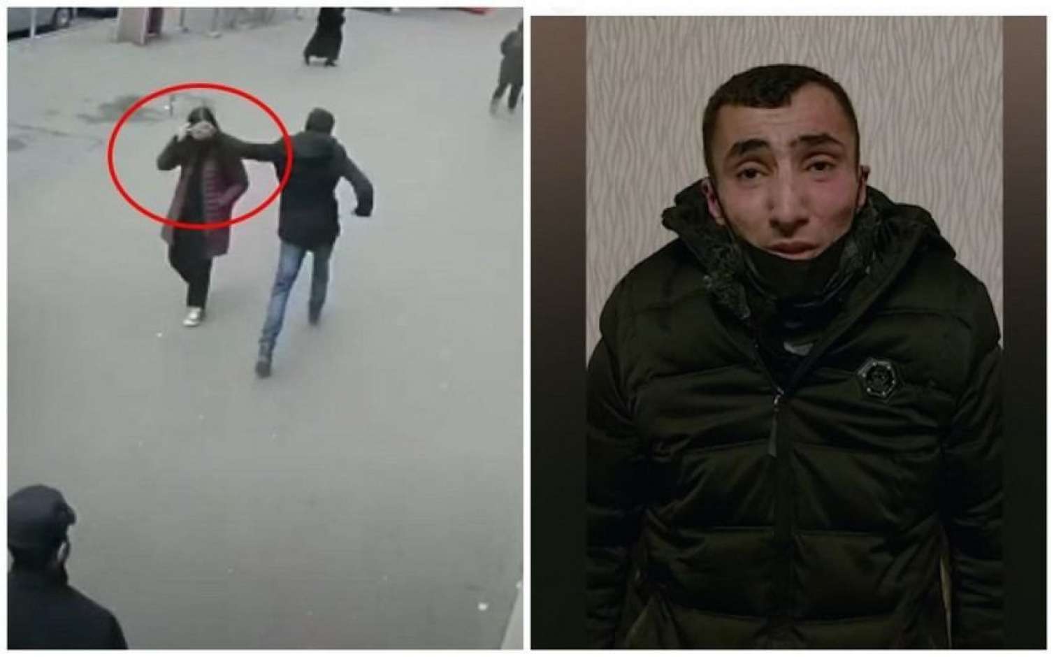 Bakıda küçədə məktəbli qıza şillə vuran şəxs saxlanıldı -  VİDEO