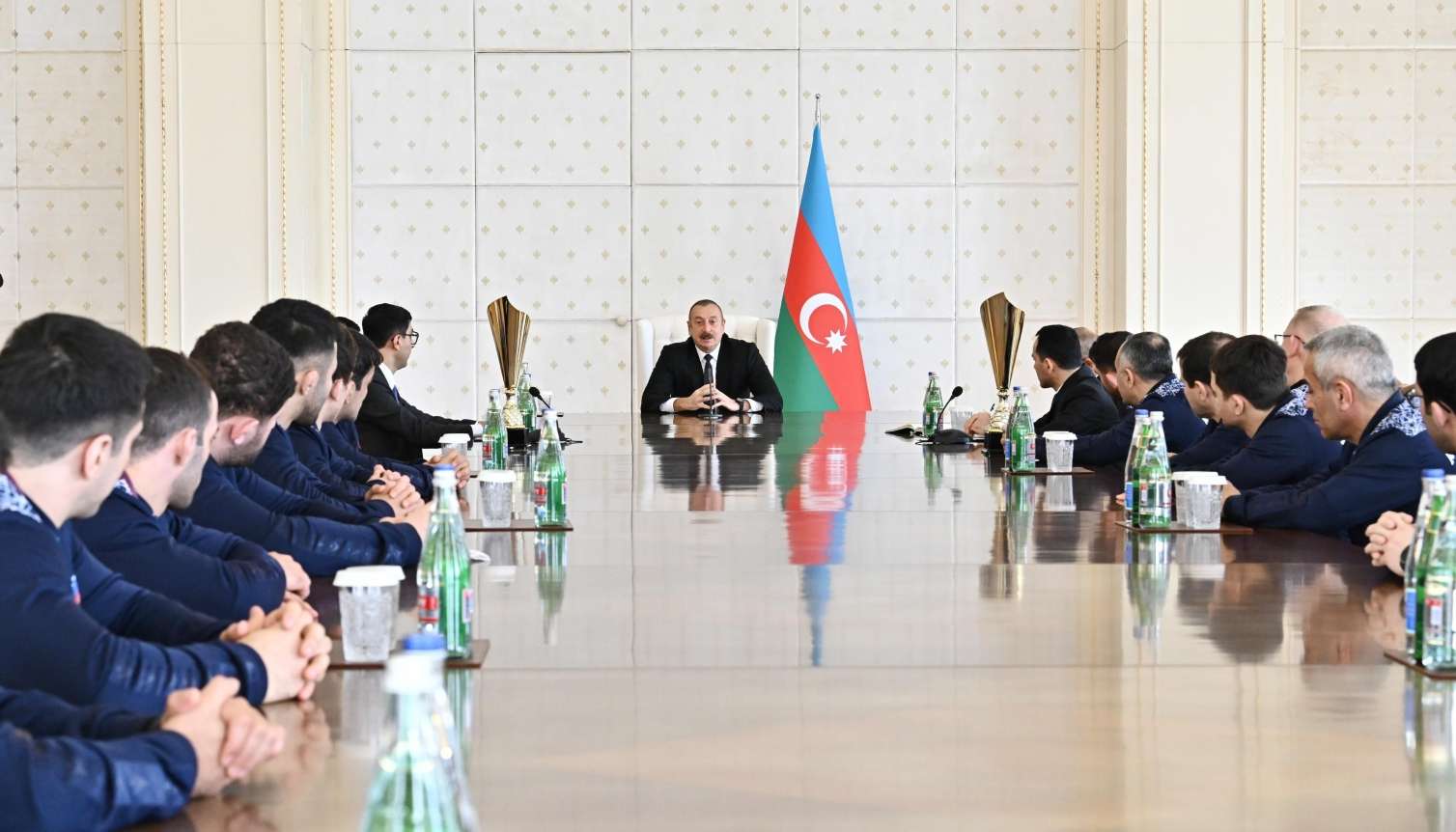 Prezident millimizin üzvlərini qəbul etdi -  YENİLƏNİB - FOTO