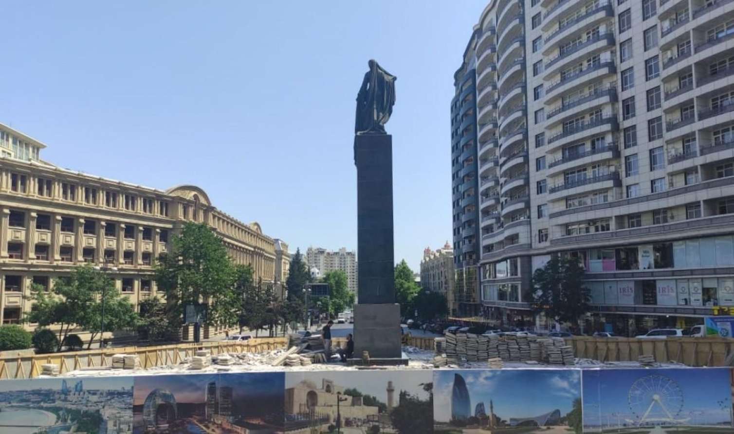 "Azad qadın" heykəli sökülür? - RƏSMİ 