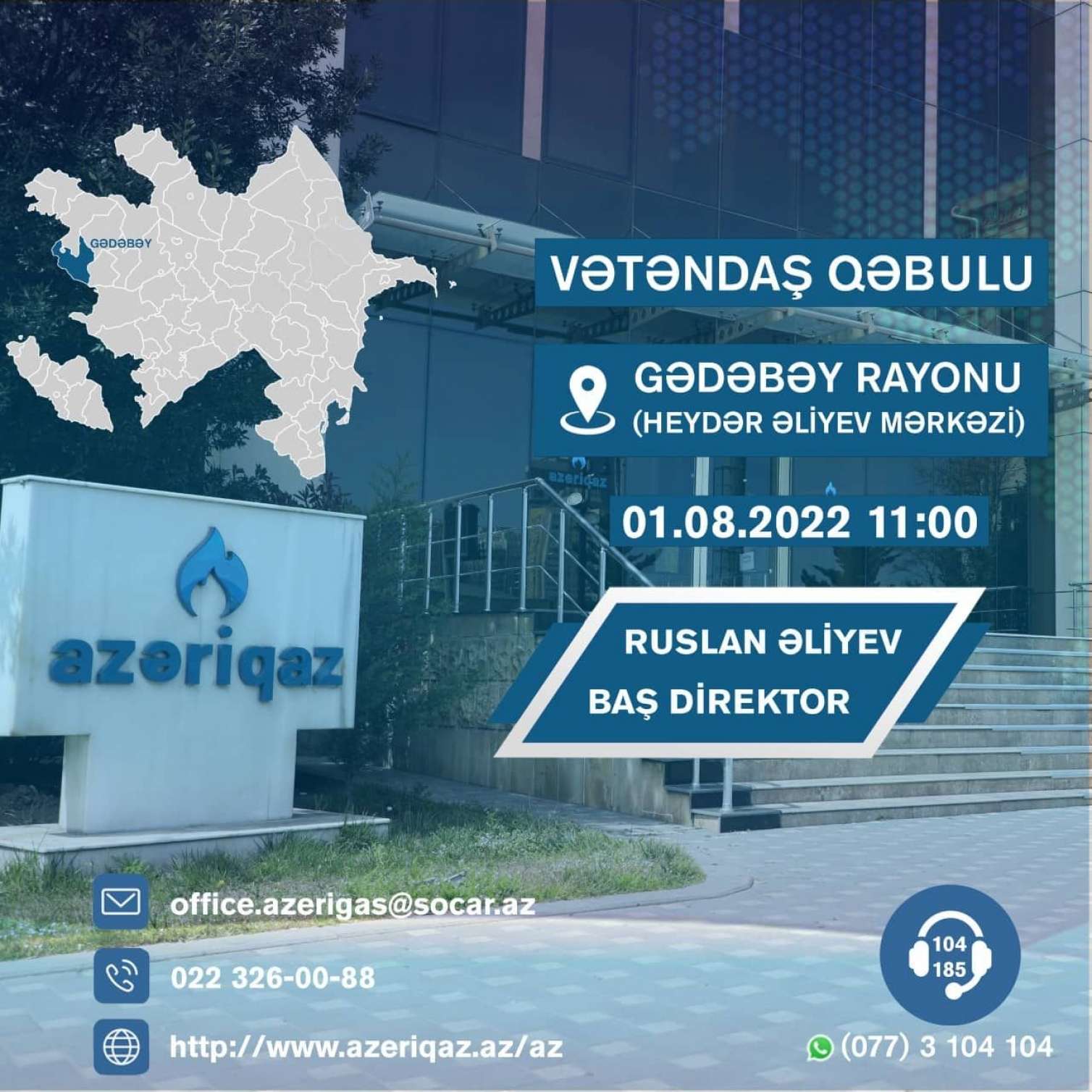 "Azəriqaz" İB məlumat yaydı - Gədəbəy və Şəmkir sakinlərinin nəzərinə!  