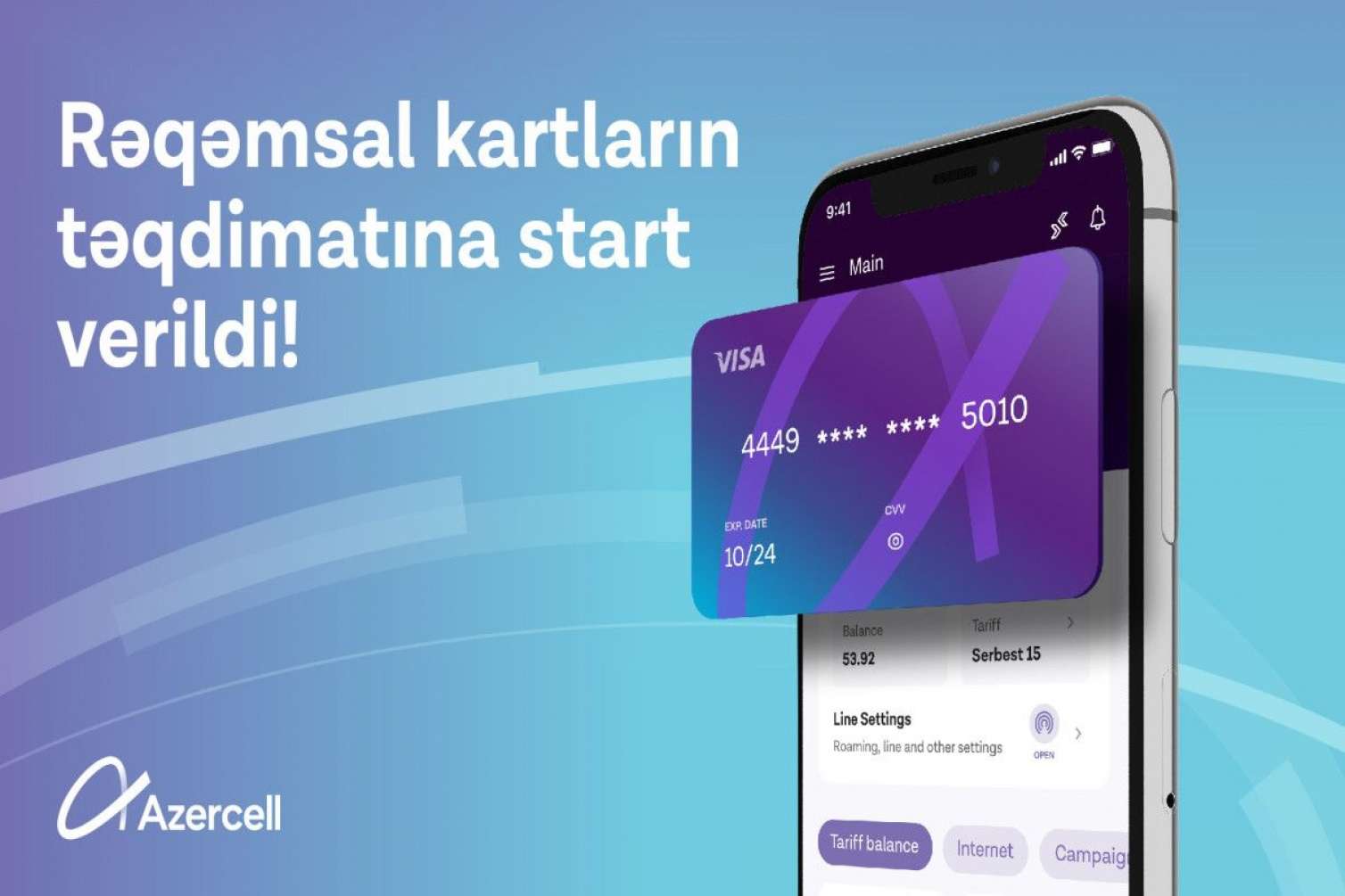 “Azercell” rəqəmsal kartının növbəli aktivasiyasına start verdi 