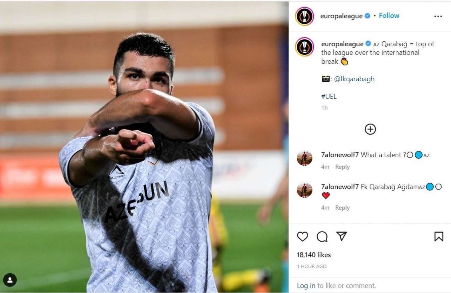 UEFA-nın rəsmi səhifəsi Qurban Qurbanovun oğlu ilə bağlı paylaşım etdi - FOTO 