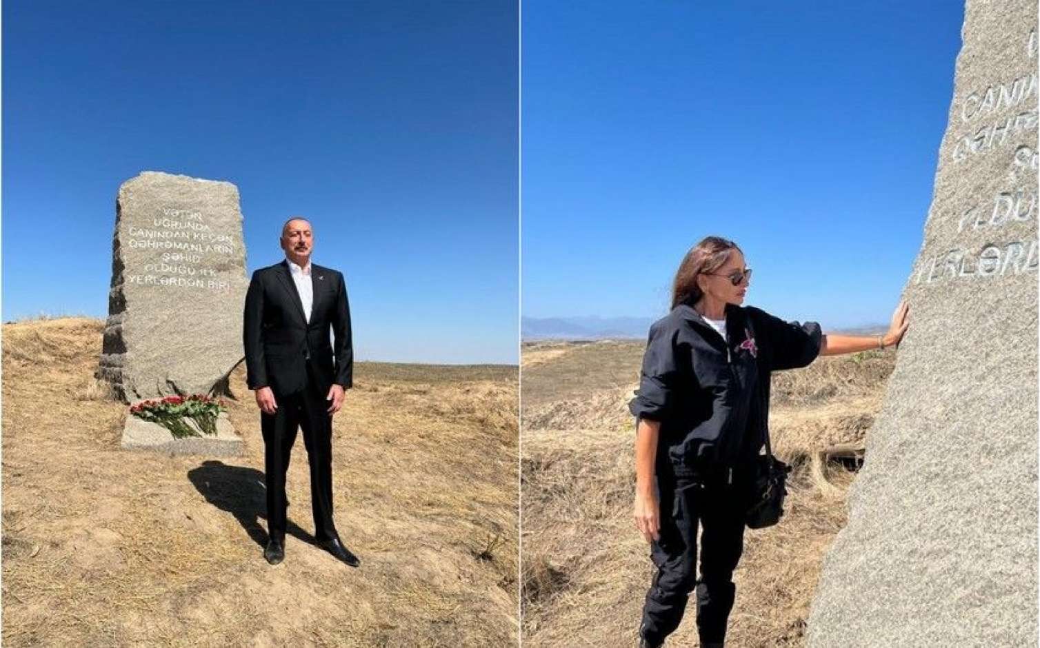 Prezident və xanımı Anım Gününə həsr olunmuş xatirə lövhəsini ziyarət etdilər 