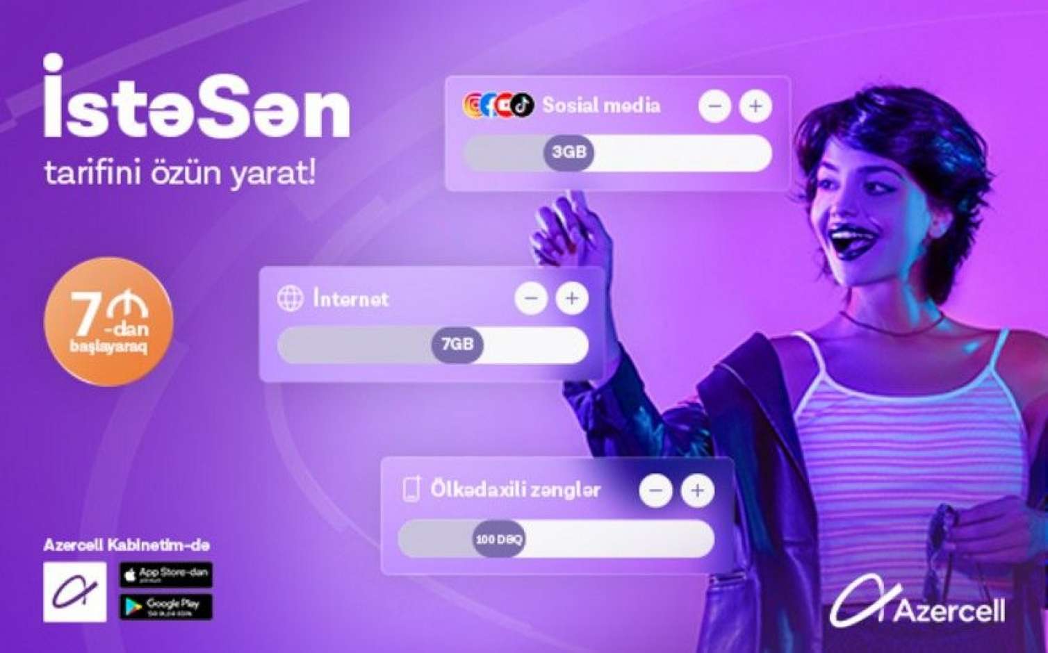 "Azercell" ilk dəfə müştərilərin sərbəst dizayn edə biləcəyi yeni rəqəmsal tarif təqdim edir! 