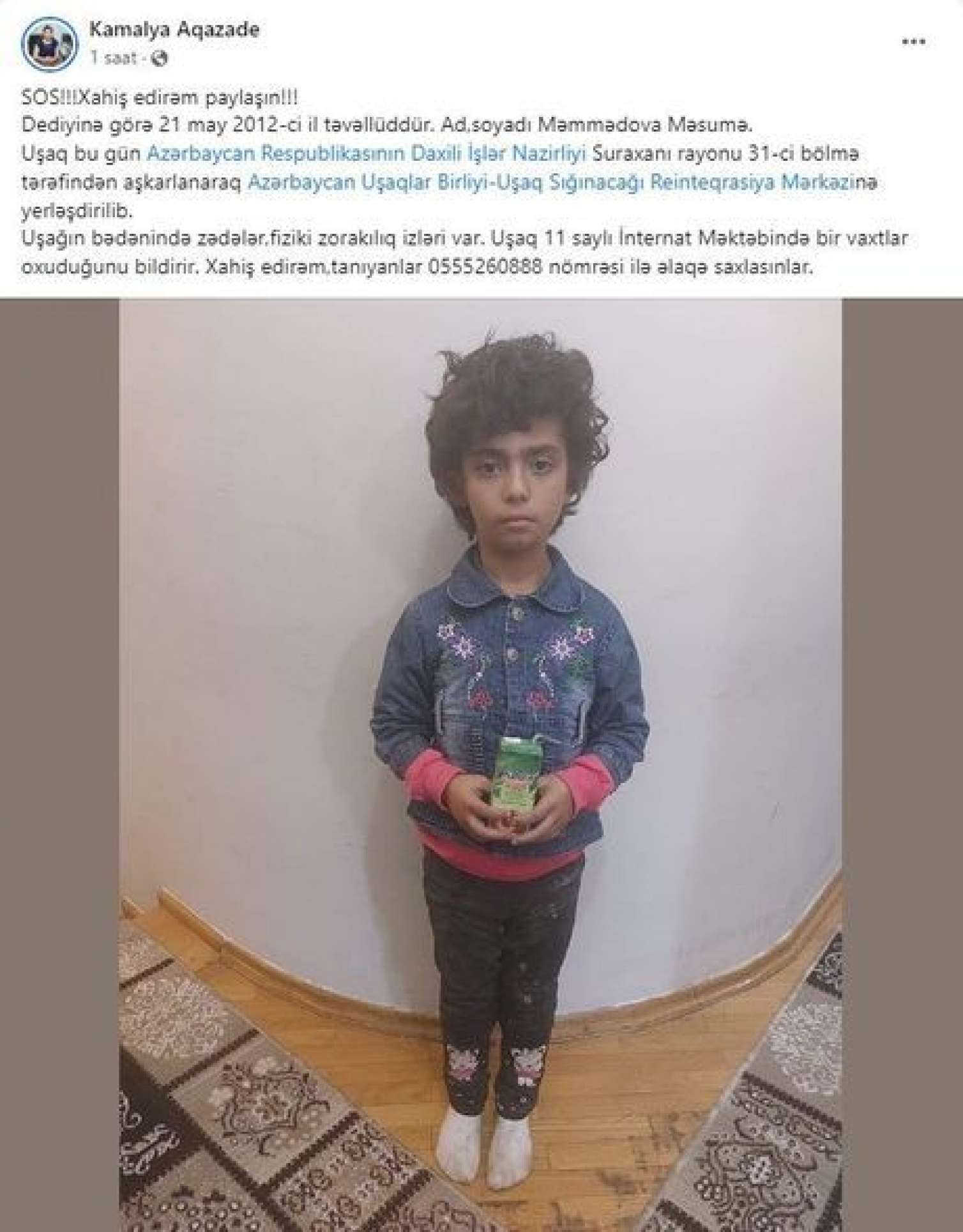Bakıda bədənində zorakılıq izləri olan azyaşlı qız tapılıb - FOTO 
