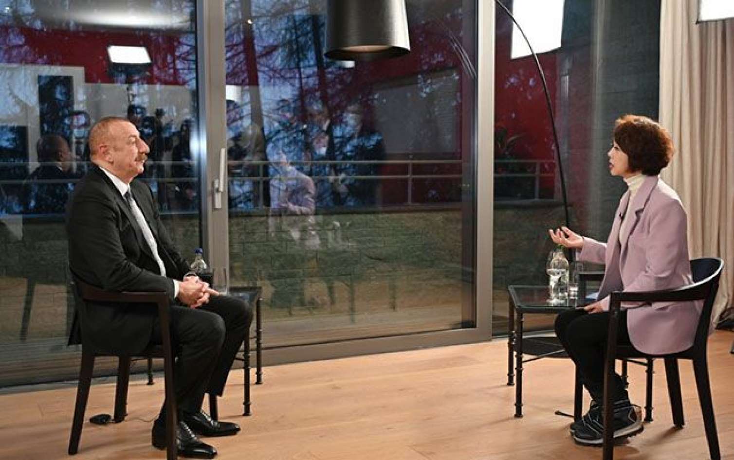İlham Əliyevin Çin telekanalına müsahibəsi -  FOTO