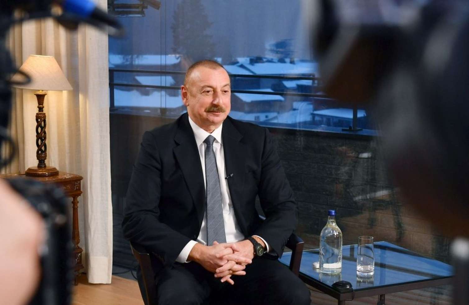 İlham Əliyevin Çin telekanalına müsahibəsi -  FOTO