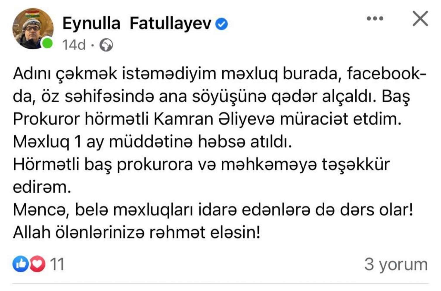 Eynulla Fətullayev Aydın Canıyevi həbs etdirdi -  FOTO