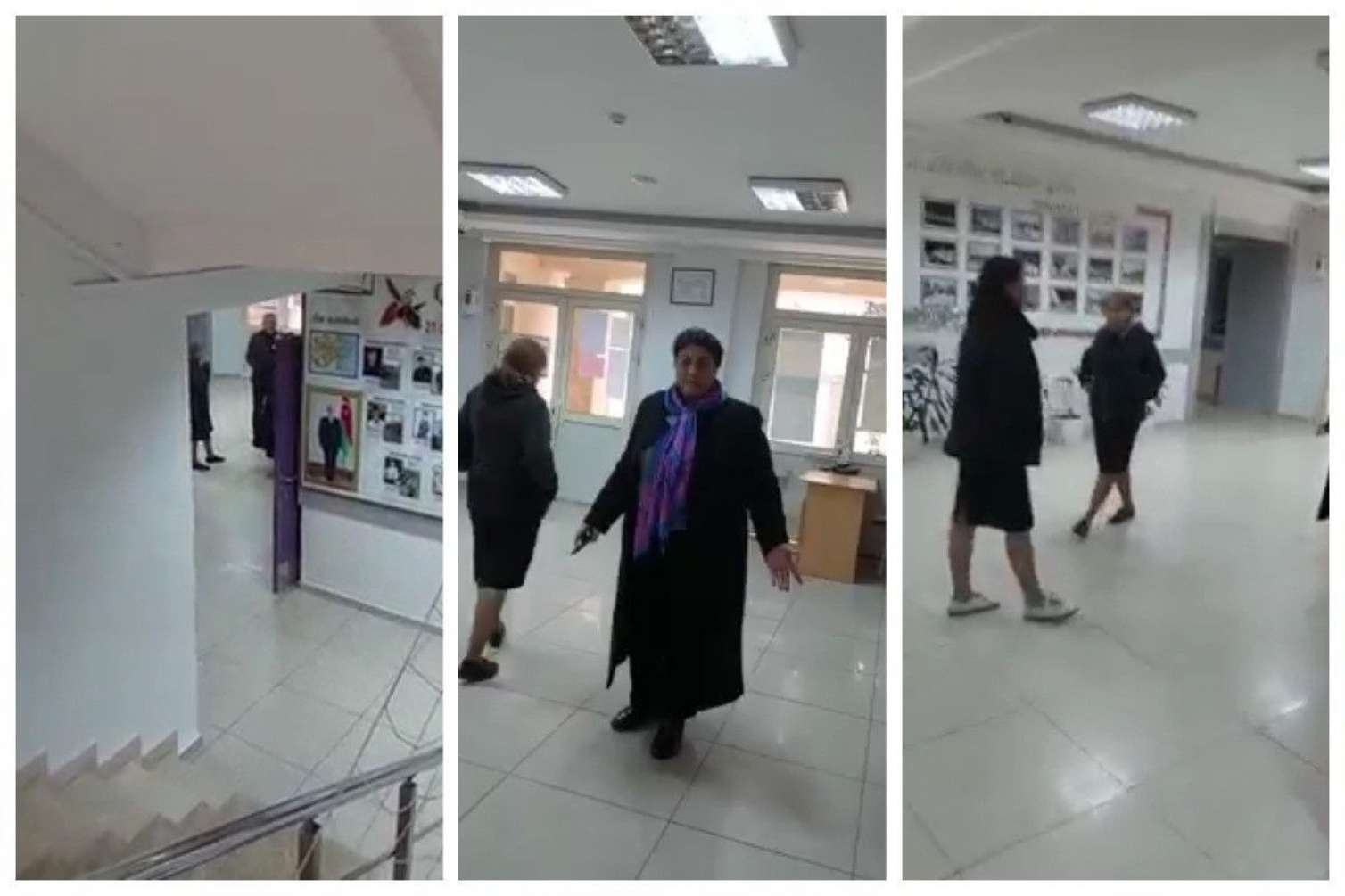 Bakıda direktor işçiləri məktəbə buraxmadı -  Yenilənib-VİDEO