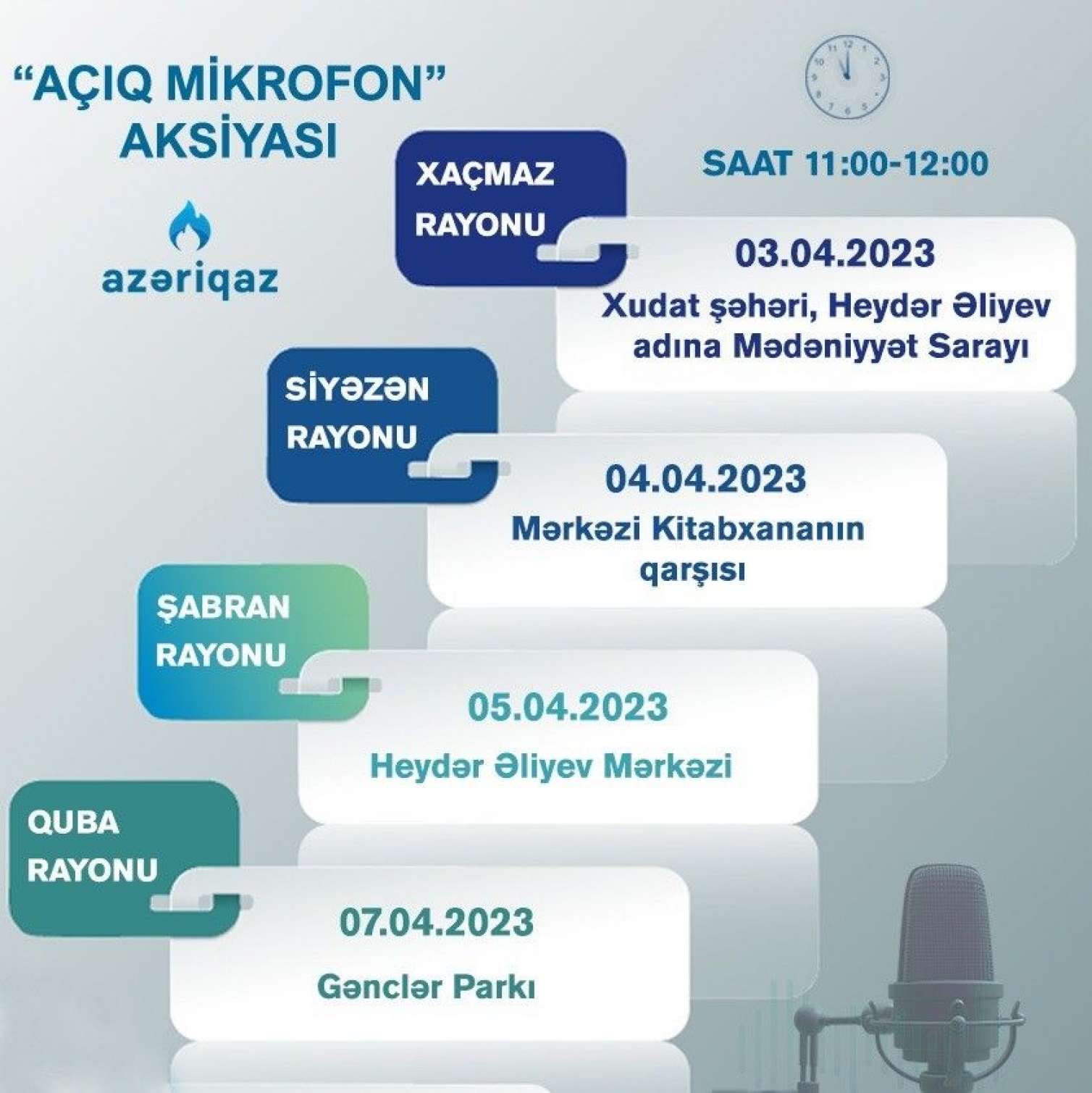 "Azəriqaz"ın “Açıq mikrofon” aksiyası davam edir - FOTO 