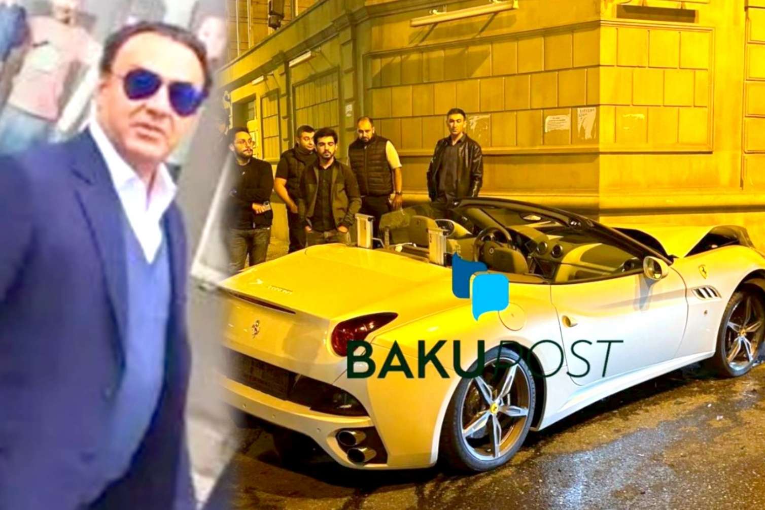 Bakıda qəzaya uğrayan “Ferrari” Heydər Babayevin oğlunundur? - VİDEO 