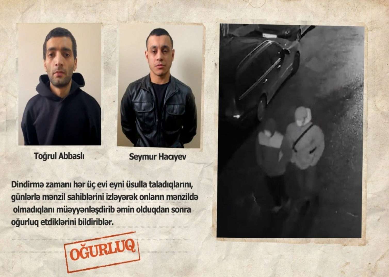 3 evdən antik əşyalar və 30 min manatlıq qızıl oğurlandı - VİDEO 