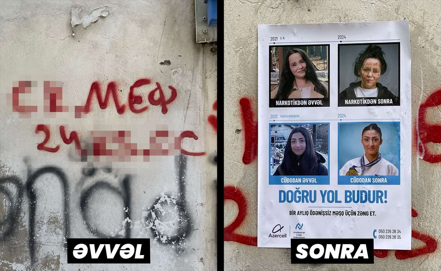 Bakıda narkotik satışının yeni forması - Divarlara ünvan yazırlar 